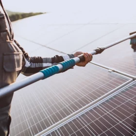 Entretien d'une installation de panneaux solaires photovoltaïques