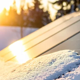 Panneaux photovoltaïques en hiver